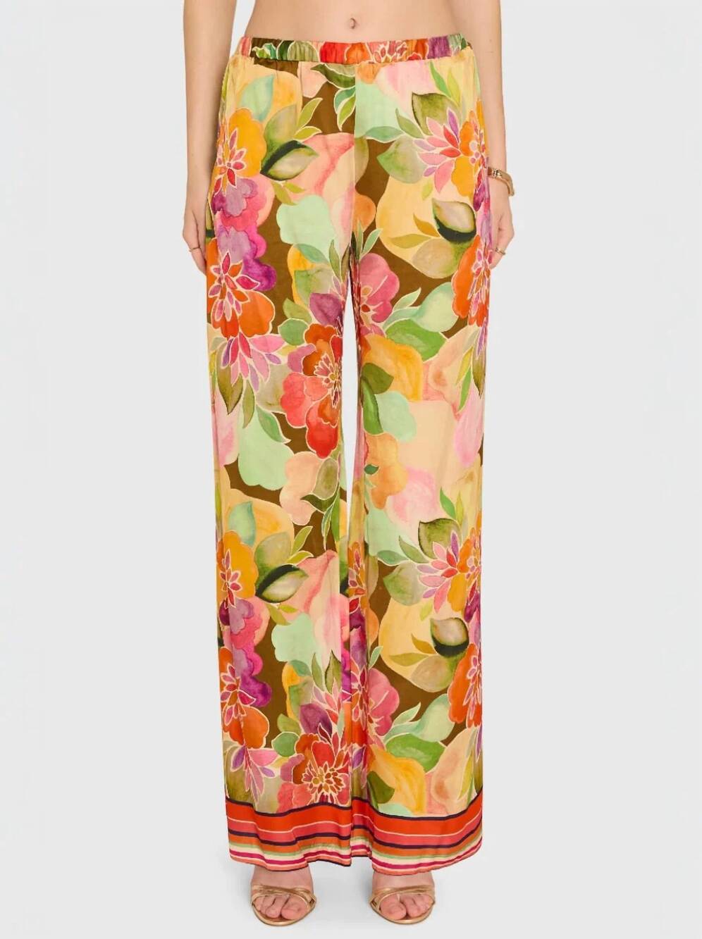 NEW AMANDA UPRICHARD mariko pants in dominica scarf print
